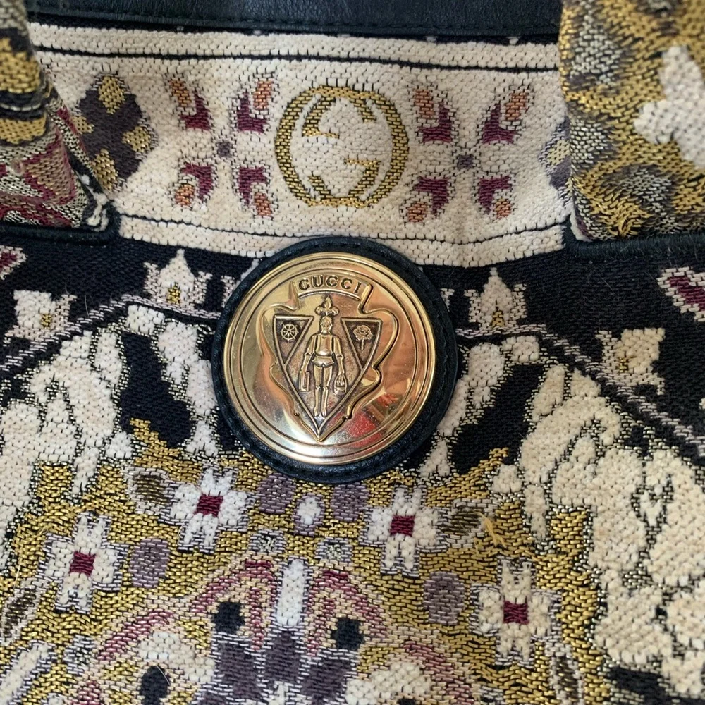 Authentic Verified Gucci Tapestry Hysteria Top Handle Bag - Picture 11 of 15